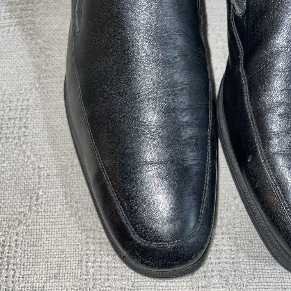 Bally Switzerland Mens Dress Loafers Size 8 EEE Black Leather Business Formal